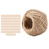250 Pcs Natural Wooden Clothespins Clip Peg with 1 Roll 50 Meter Jute Twine