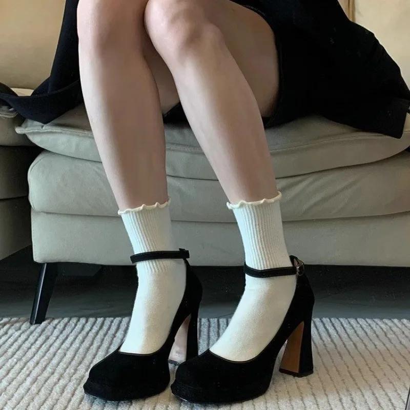 Fashion 2025 Summer New Women's Mary Janes Fashion Shallow Ankle Buckle Strap High Heels Fashion Elegant Party & Dress Pumps Women