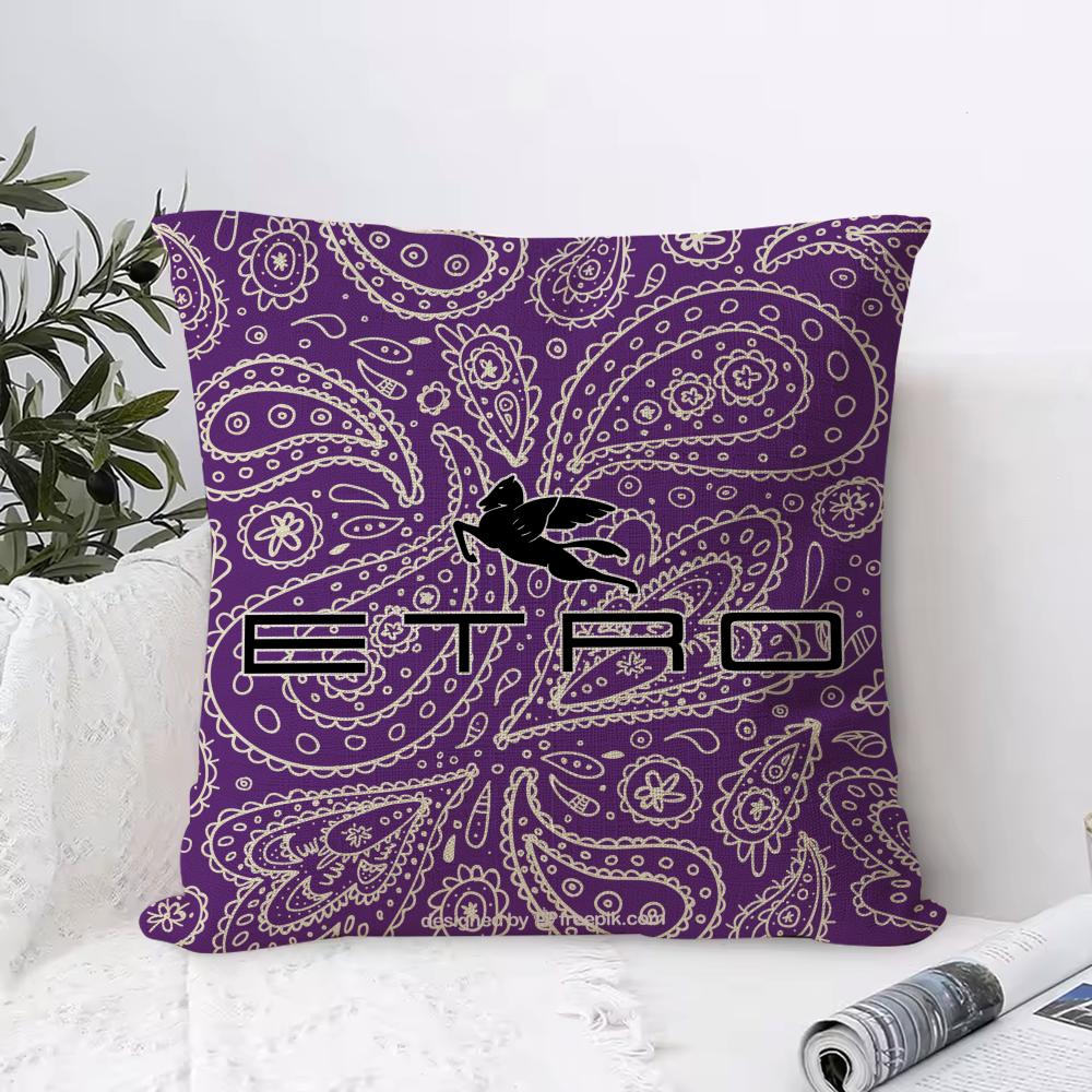 Design EEtro Cushion Cover Eco Linen Pillow Case DoubleSided Print Breathable Durable Hidden Zipper Home Decor Gift