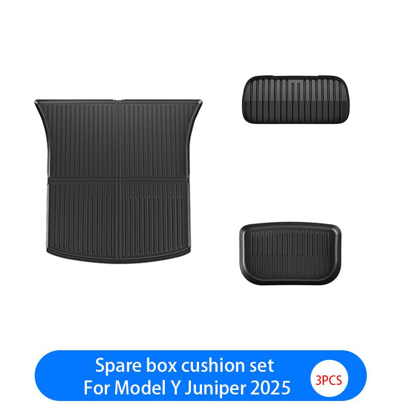 For Tesla New Model Y Juniper 2026+ TPE Floor Mats Waterproof Luggage Mat Wear-resistant Foot Pads ModelY Trunk Mats Accessories