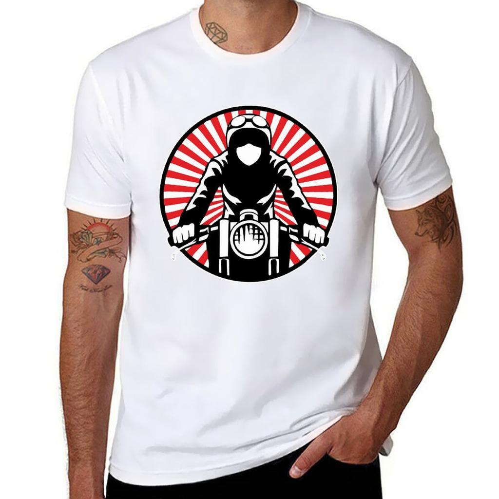 Cafe Racer T-Shirt Sports Fans Plain Mens Vintage T Shirts