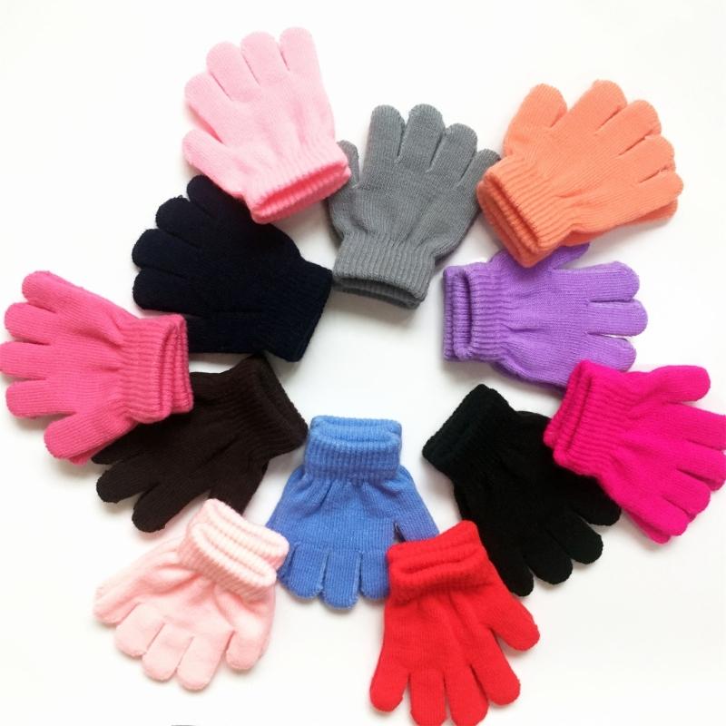 Unisex Vollfingerhandschuhe für Kinder Dehnbare & Warme Handschuhe Helle & Fröhliche Strickhandschuhe Langlebig für Jungen & Mädchen