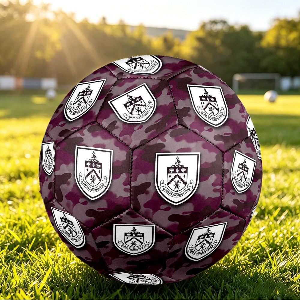 Burnley FootballPrinted Size 5 Soccer Ball, Anti Slip Adult Match Football Souvenir for Football Fans