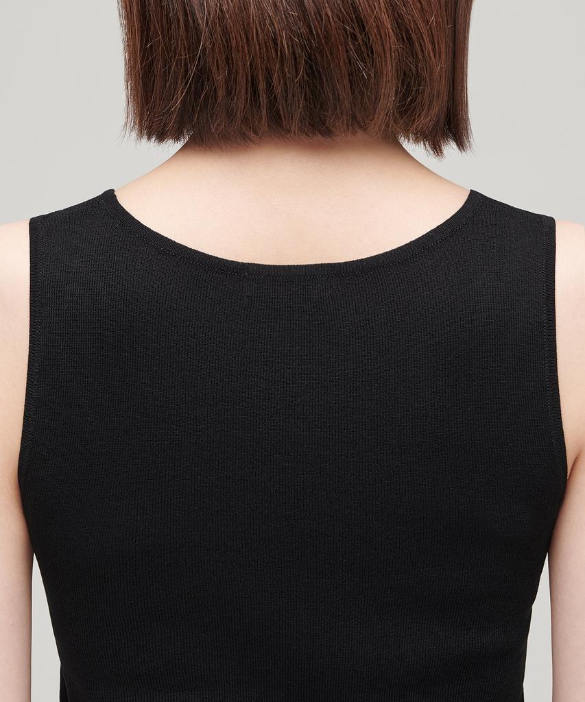 MUSINSA STANDARD WOMAN Women'S Square Neck Knit Sleeveless Top [Black]