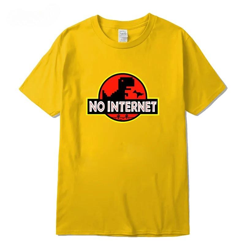 Hoge Kwaliteit Katoenmix Heren Grappige Dinosaurus Print T-shirt Losse Ronde Hals Heren T-shirt Korte Mouw T-shirt Tops