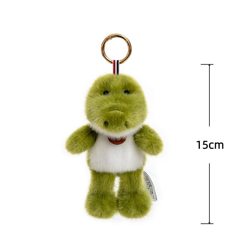15cm Pet Series Plush Toys Monkey Rhinoceros Panda Chimpanzee Pendant Keychain Stuffed Doll Backpack Pendant Birthday Gifts