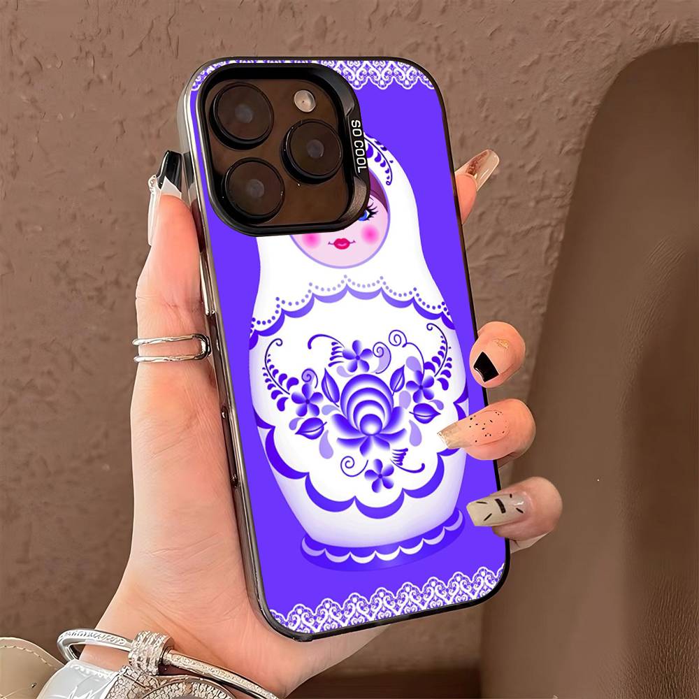 Russian Dolls Matryoshka Cute Phone Case For IPhone 17 16 15 14 13 Pro Max Plus Matte Color Back Cover