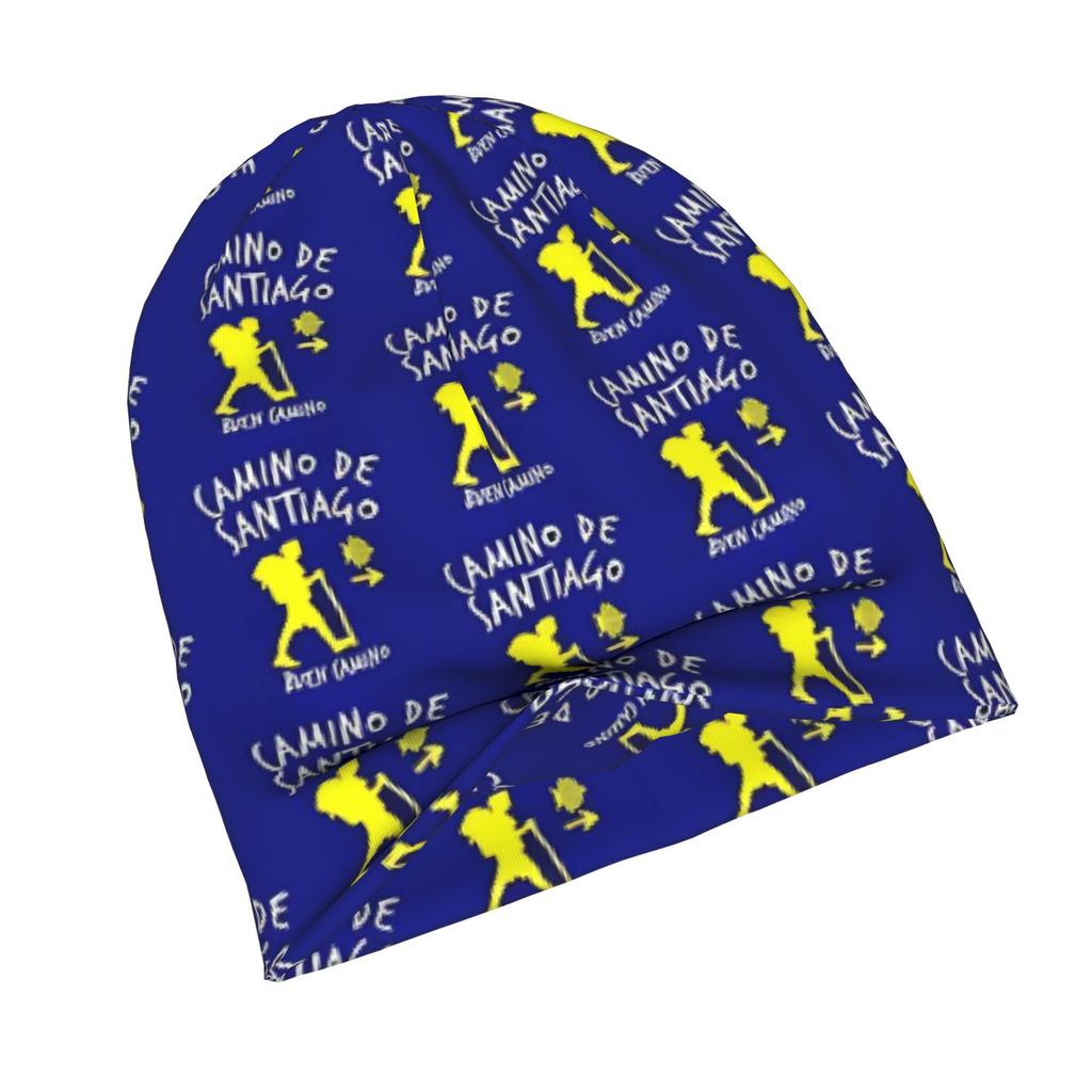 El Camino De Santiago Compostela Buen Camino Adult Knit Beanie with Style Fits Effortlessly Into Seasonal Wardrobes and Pairs Well with Jackets or Cas