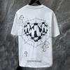 8553 CHROME HEARTS Estate 2026 Nuova T-shirt di Cotone di Alta Qualità Girocollo Larga Taglia Grande da Uomo e Donna T-shirt per Coppia