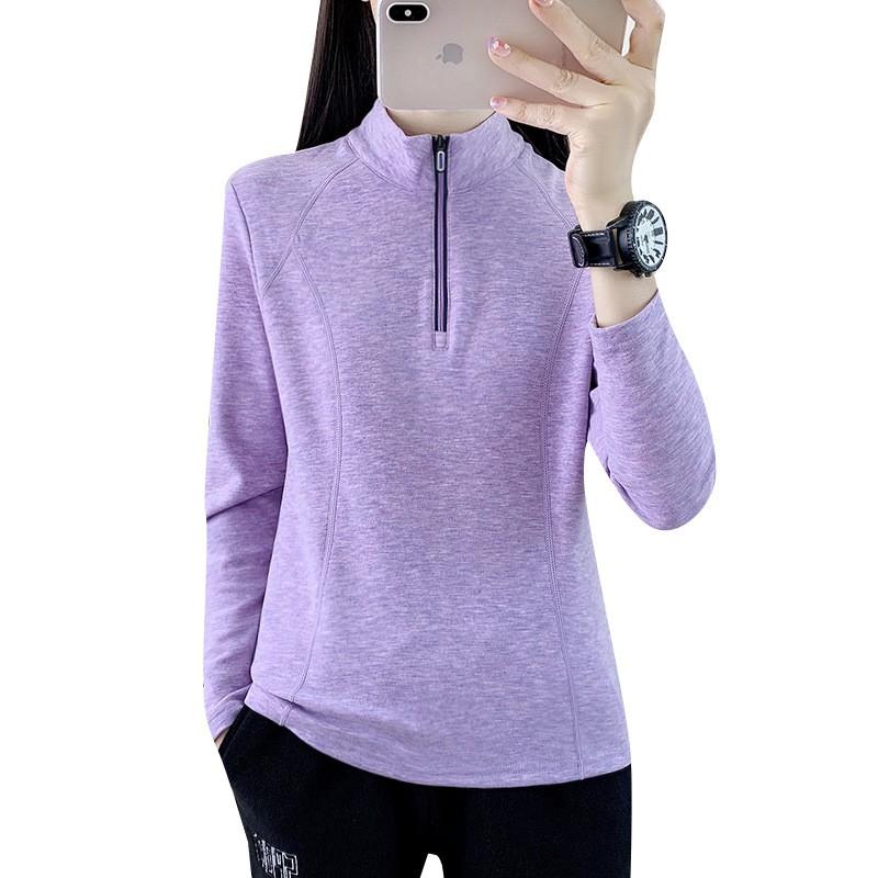 Womens Warm Fleece-Lined Quick-Dry Long Sleeve T-Shirt Hiking Trekking Outdoor Camping Fall Winter