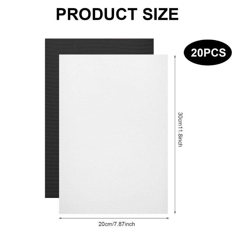 20Pcs Fursuit Eye Mesh 0.5mm Printable PVC Mesh Canvas Sheets for Fursuit Furry Costumes Cosplay Props Home Decoration