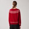 Zhaojun Women's Vintage Jacquard Round Neck Cashmere Cardigan