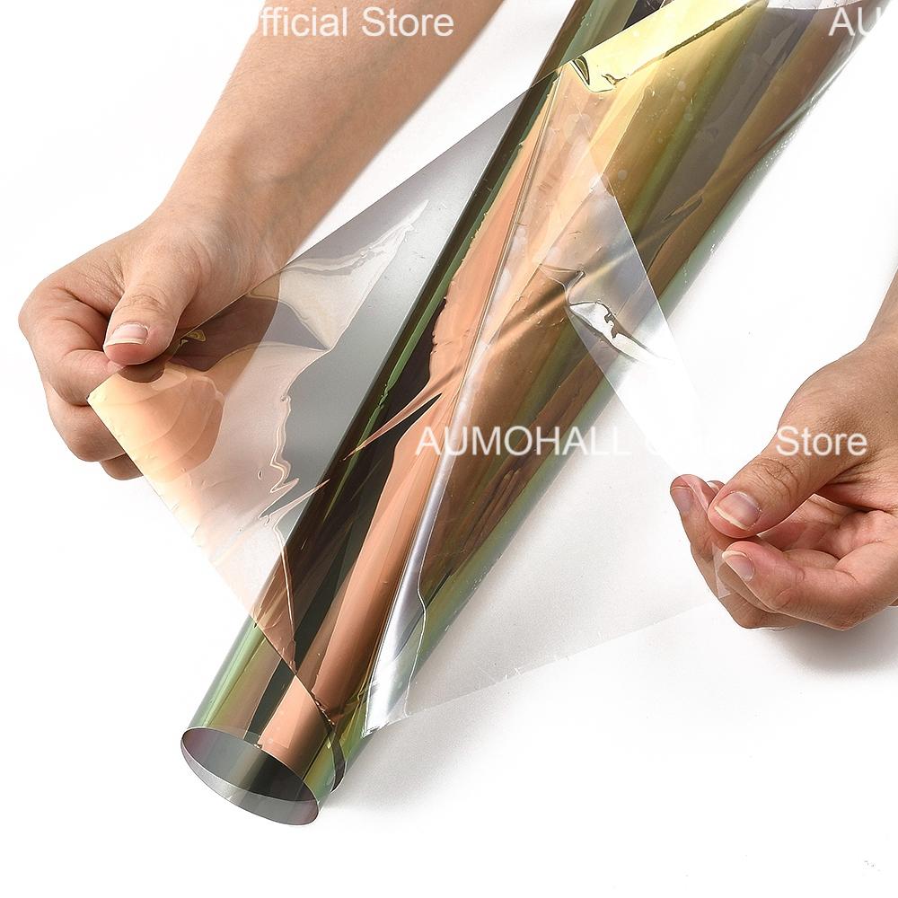 50x300cm VLT 59% Red Copper Chameleon Car Side Window Tint, Red Gold Green Color Change Tinting Foil Solar Protection Film