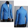 Männer Herbst Einfarbig Revers Kragen Taste Taschen Dekor Business Mantel Blazer