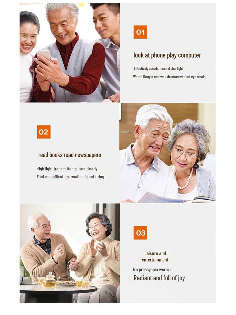 Schwarze Metall-Lesebrille mit großem Rahmen und Blaulichtfilter für Männer und Frauen - Stil 2292