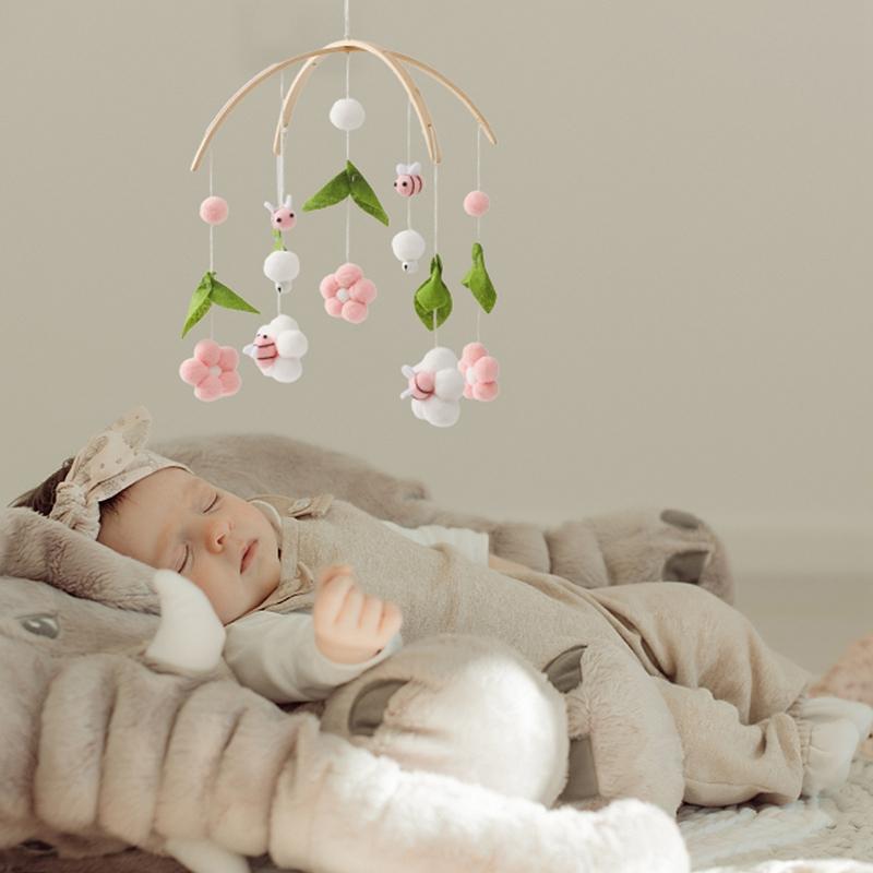 Baby Mobile Rattles Toys 0-12 Months For Newborn Crib Crochet Animal Bed Bell Toddler Rattle Carousel For Cots Kid Musical Toys