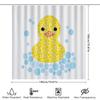 Bathroom Shower Curtain Waterproof Abstract Animal Duck Pattern Home Decor Farmhouse Style Modern Fabric Shower Liner