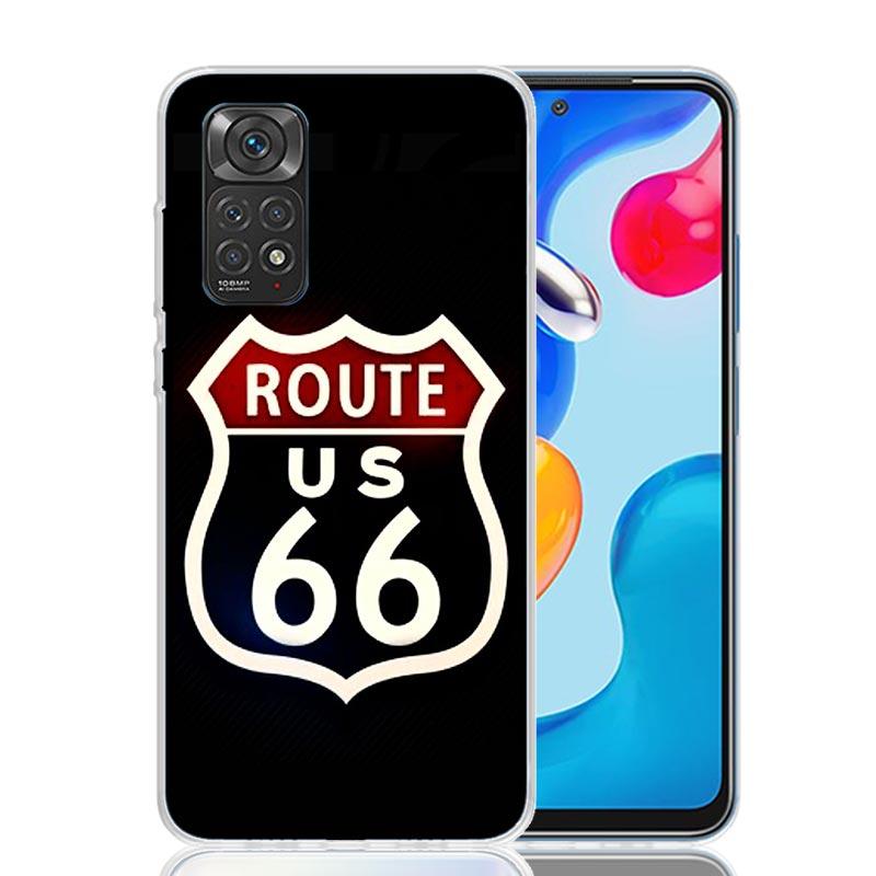 

America Route 66 Phone Case For Xiaomi Redmi Note 15 14 13 12S 12 Pro Plus 11S 11E 11 11T 10S 10 Art Soft Pattern Cover Redmi No Redmi Note 14 4G