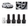 Black M14x1.5 Wheel Lock Lug Nut and Bolt Set (4 Locks + 1 Key) - High Security Anti-Theft Wheel Locks Compatible with Factory Specifications