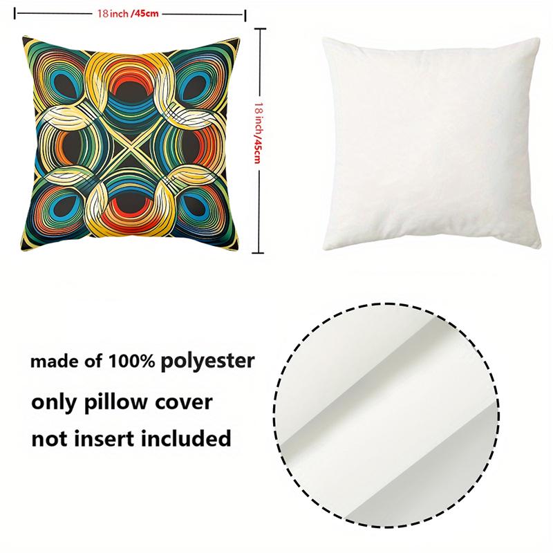 Fodere per Cuscini Decorativi Astratti Colorati in Poliestere, Copricuscini Decorativi per Divano, Cuscini per Testiera