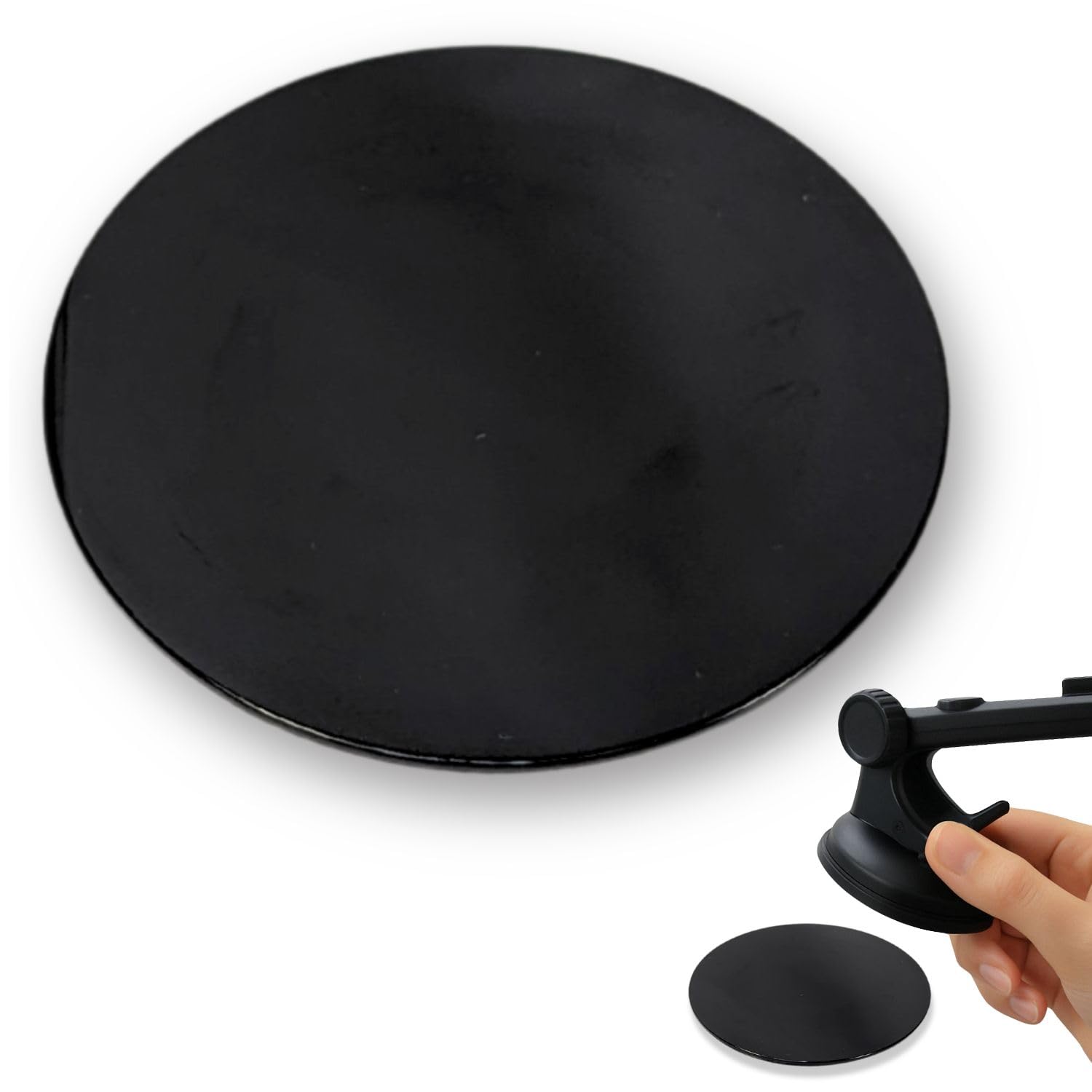 

[От Life Basics] Вспомогательная пластина с присоской для приборной панели автомобиля, основа с зернистой поверхностью Diameter about 8cm чёрный