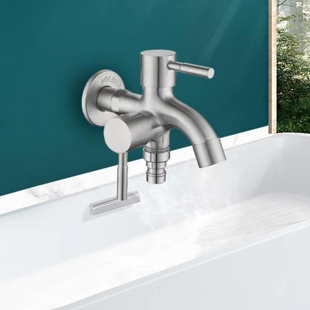 Stainless Steel Washing Machine Faucet Antiseptic Garden Water Tap  Irrigation