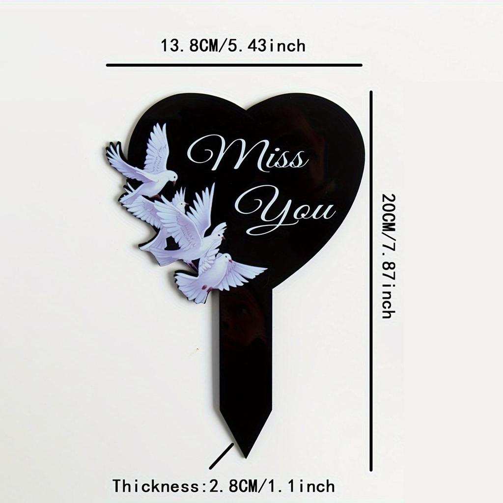 Garden Stake Sturdy Unique Ornament Gifts Patio Stake Versatile 2D Acrylic Plaque for Porch Backyard Pathway Outdoor Patio