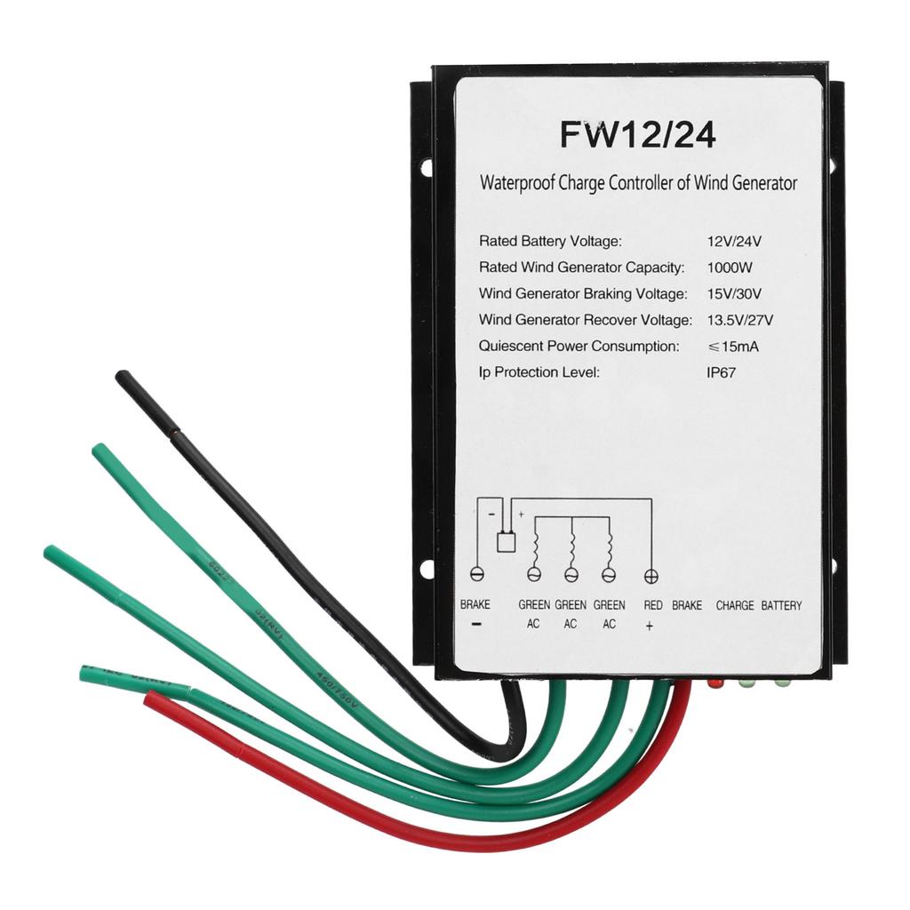 Windturbinen-Laderegler, wasserdicht, Solar-Wind-Hybrid-Generator-Controller mit LED-Anzeige