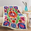 Colorful Floral Pattern Blanket with Bohemian Style for   Blanket, Suitable for Use In the Bedroom, Living Room, On the Sofa