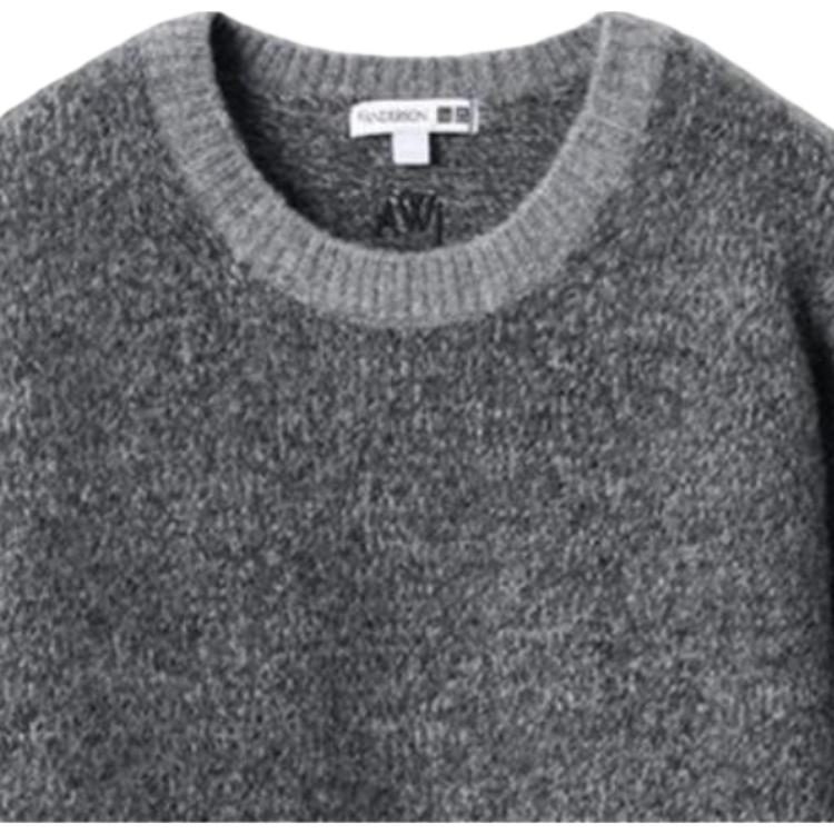 UNIQLO Mixed Color Round Neck Pullover Long Sleeve Knit Sweater Women sweater 462719-06