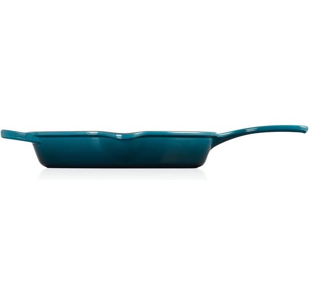 Сковорода Le Creuset Signature чугунная / сервировочная круглая высокая 26 см deep teal (20187266420422)