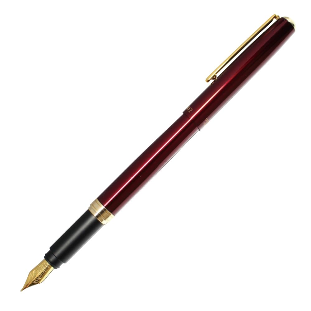 Haute Fountain Pen, Gold Parts Model FF02G, Center Barrel, Wine, FF01-GWI