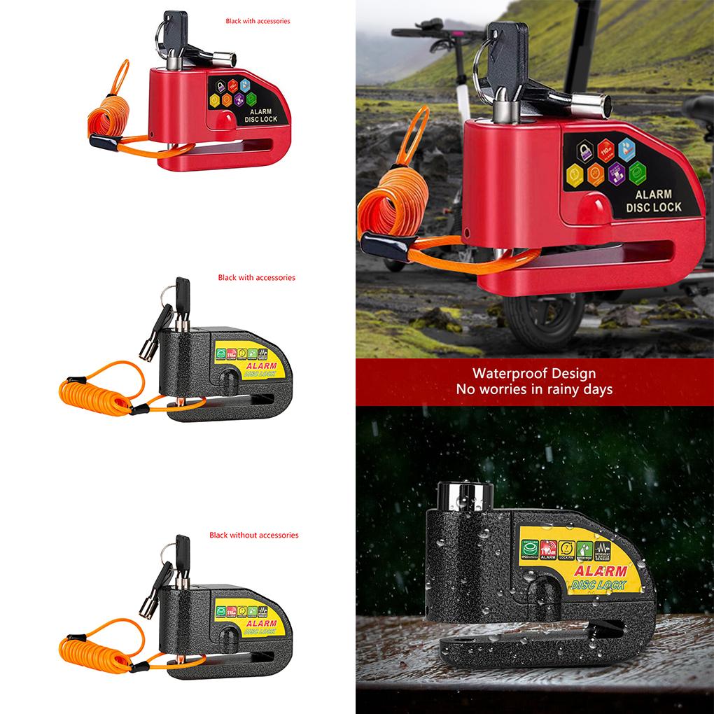 Motorcycle Disc Brake Sound Waterproof Security Lock Alarm Reminder Cable