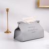 Nodic Environmental PU Leather Napkin Holder Foldable Tissue Box Home Office Waterproof Dustproof Storage Box Sundries Ontainer