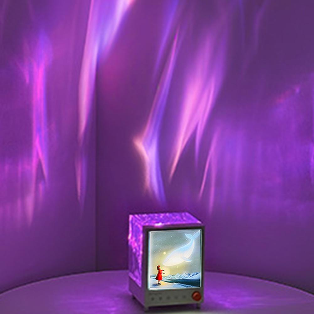 Aurora Effect Night Light HIFI Bluetooth Speaker Project White Noise All-in-one Device Built-in 7 Natural Sounds Desktop Audio