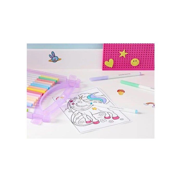 Malette de feutres lavables - CRAYOLA - Coffret Create & Color - 65 pièces - Couleurs Pastel - Dès 4 ans