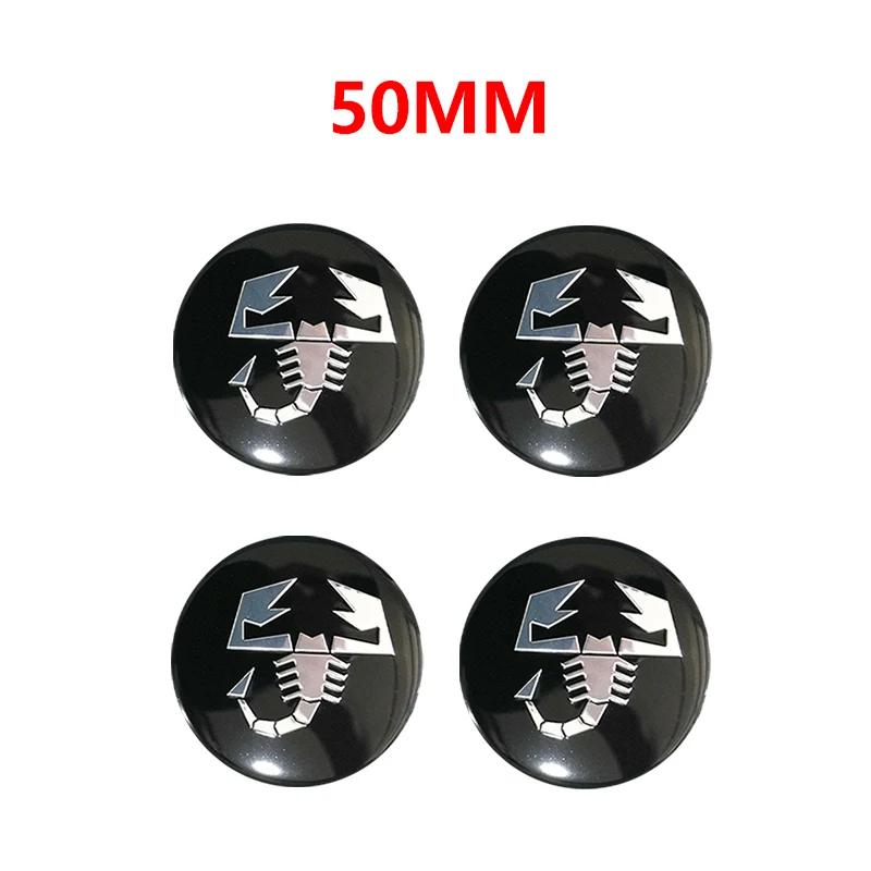 4pcs 56mm 50mm 3D logo car emblem Wheel Center Hub auto Rim refit dust-proof badge covers sticker styling accessories For FIAT