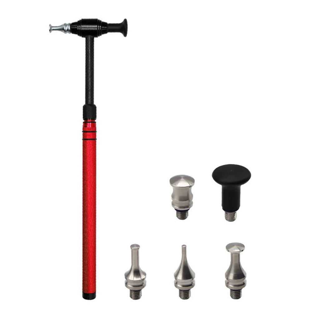 

Набор инструментов для ремонта вмятин на автомобиле, 6 шт. Инструменты для удаления вмятин без покраски Телескопический молоток из алюминиевого сплава с 5 красный