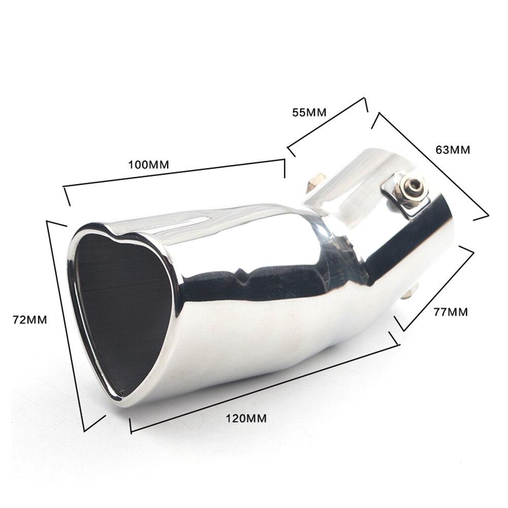 Universal Exhaust Tail Pipe Muffler 2.5 Inch ID Inlet Bolt-on Heart Edge Car Universal Stainless Steel Outlet Muffler