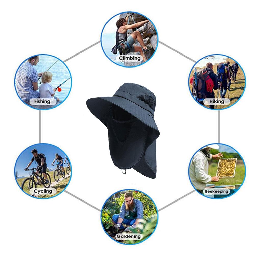Latest Men And Women Outdoor Activity Sun Hat Long Neck Cap Wide Brim Sun Hat UV Protection Hiking Travel Fishing Camping