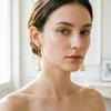 SUMENG 2026 New Korean Fashion Chic Gold Color Drop Earrings for Women with Luxurious Tassels and Simulated Pearl Accessories