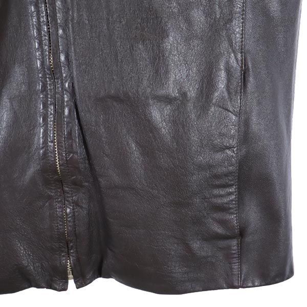 HARLEY DAVIDSON Cowhide leather jacket dark brown genuine leather Men's Used