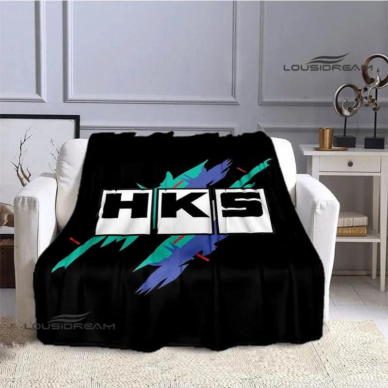 HKS Rennwagen Logo bedruckte Decke Flansch Warme Decke Weiche und bequeme Decke Überwurf Bettwäsche Geburtstagsgeschenk