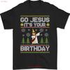 Go Jesus It's Your Birthday Ugly Christmas Sweater Funny T Shirt Vintage Washed Graphic Comfortable Homme Fashion Streetwear