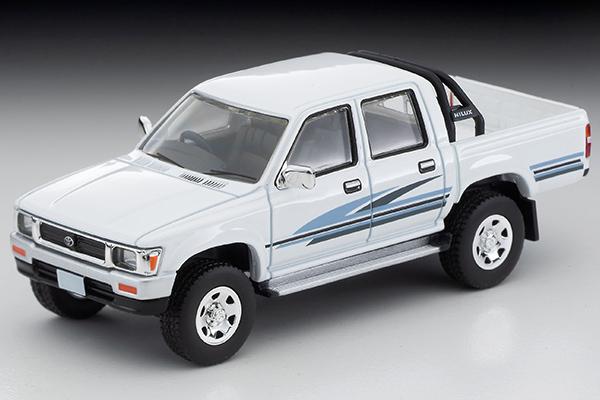 Toyota Hilux 4WD Pickup Double Cab SSR 1991 Model Diecast (White) LV-N256b [Tomix 1/64 Car] [Tomica Time]