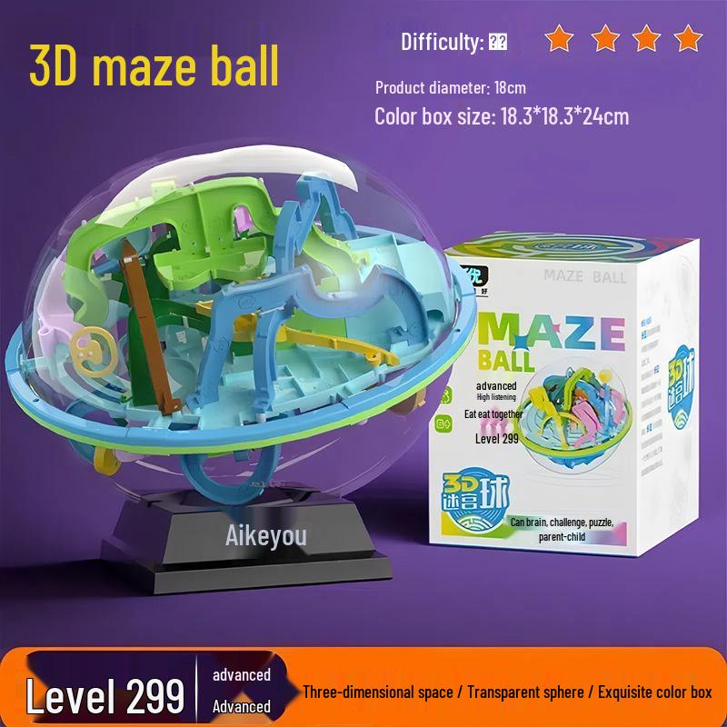 Aikeyou 3D Maze Ball Cube Toy for Kids - Logic & Educational Gift