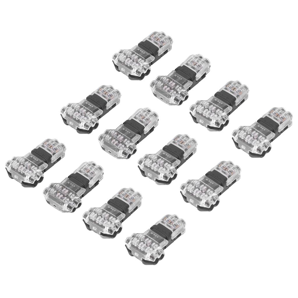 12pcs Low Voltage T Tap Connectors 3 Way Wire Connector Quick Solderless Wire Splice Connector for Car