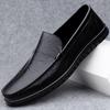 Fashion Genuine Leather Mens Formal Loafers Handmade Design Slip-On Flats Business Shoes Comfortable Moccasins Simple Male Driving Shoes