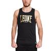 Leone 1947 DNA TANK Training Fitness Gym Tank Top, Unisex, Lightweight Polyester, Black/Gold, XL, ABX701 [Authentic]