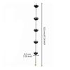 Rain Chain with Lotus Cups Botanical Decorative Outdoor for Courtyard